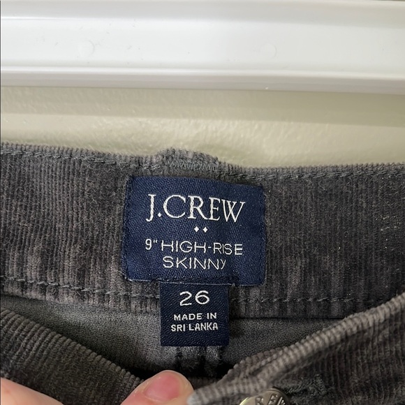 J. Crew 9” High Rise Skinny Corduroy Pants Womens 26 Gray - Picture 3 of 8